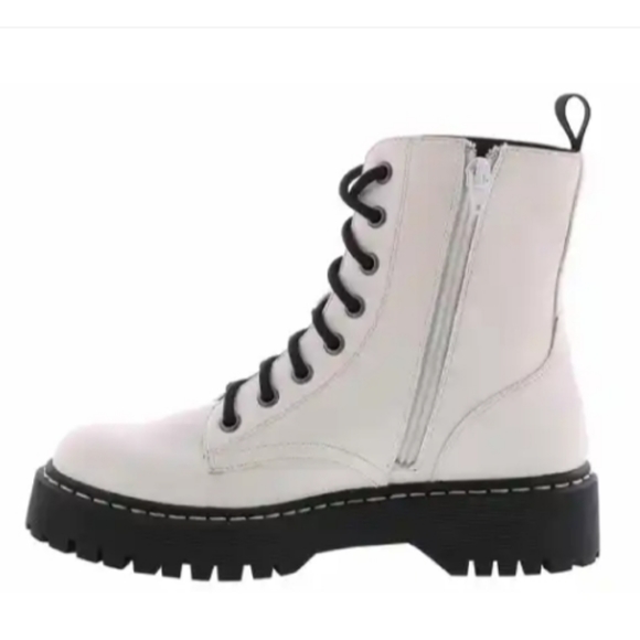 UNIONBAY Hayden Moto Combat Military Platform LaceUp Ankle Boot NWT - Picture 4 of 11